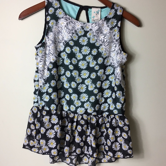 Lily Bleu Other - Lily Bleu Girl's Lace and Ruffle Sleeveless Top